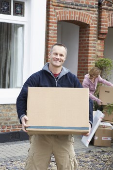Company van parked for local move - Surrey Man with Van