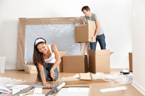 Man with van helping load furniture