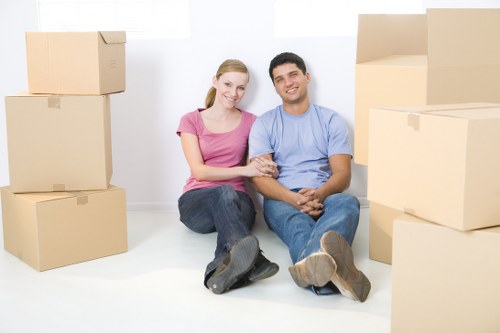 House removal team in Surrey in action