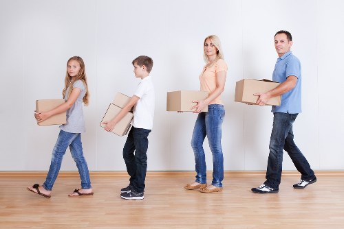 Loading items into a moving van