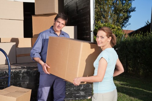 Family planning their move with organized packing in Surrey